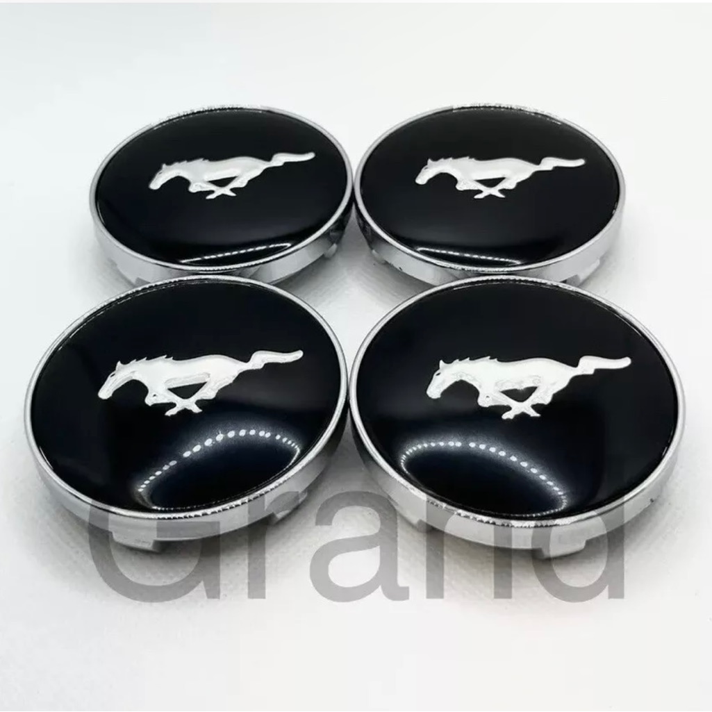New Ford Mustang Black Cobra 2.25 Inch Rim Caps